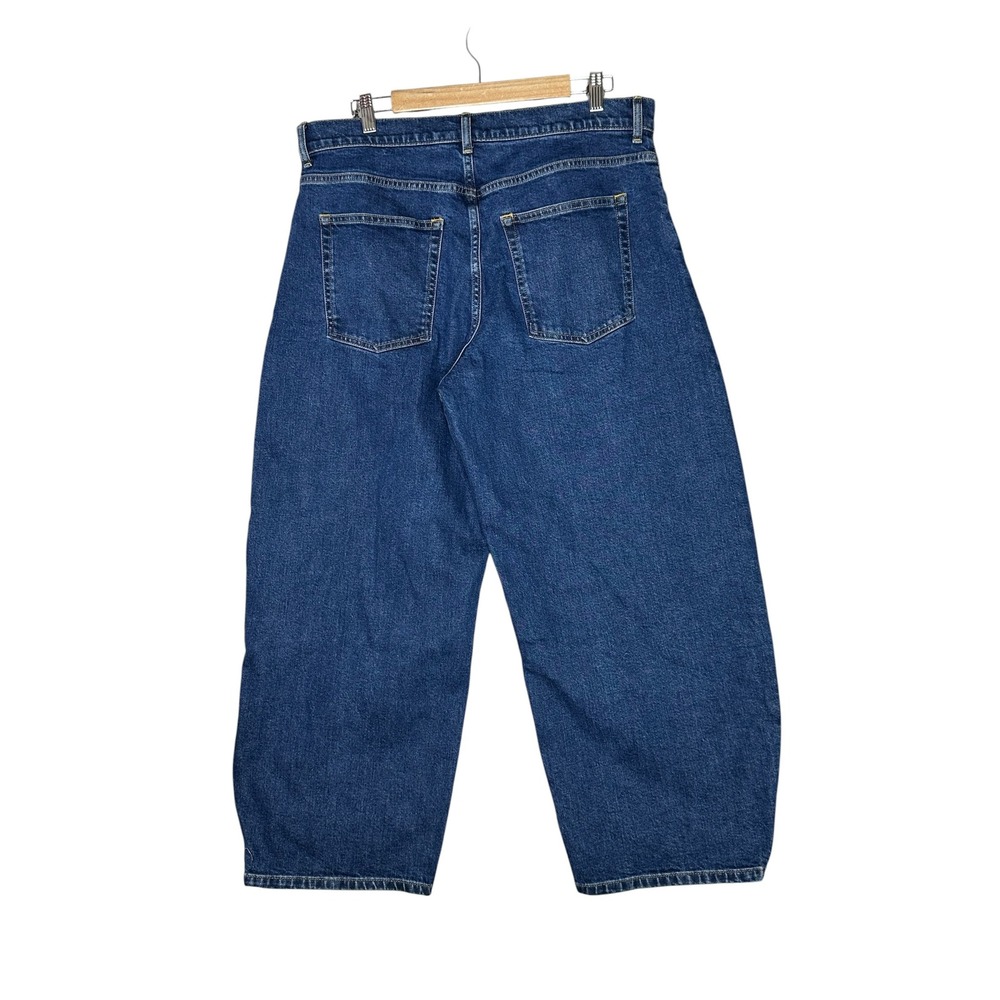 Everlane Womens Way-High Curve Jean33R Organic Cotton Barrel Denim Blue - Picture 6 of 12
